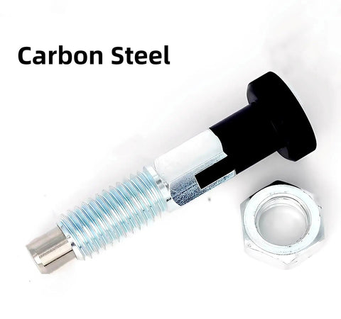 Pair Of M12 Push Fit Ball Nose Spring Plungers Carbon Steel Self Locking Locate Pins Retractable Industrial Hardware with nut