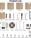 Rock Solid 24 Inch Clear Acrylic 3D Printer Enclosure With Integrated Bright Led Lighting And Digital Climate Gauge parts list including hardware components.