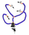 No Sweat Hella Solid Third Hand Soldering Helper With Four Bendable Upright Arms And Tough Silicone Alligator Clips designed for electronic repairs.