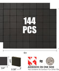 Adhesive Back Magnetic Squares 144 Pieces Three Quarter Inch Square 80 Mil Thick Self Stick Pre Cut Magnets shown with measurements