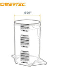 Heavy Duty Clear Dust Collection Bags 20 Inch By 43 Inch, 5 Mil Thick, replacement bag illustration for dust collector