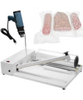 Heavy Duty Shrink Wrap Machine and Heat Sealer With 1500W Gun Super Fast Thermal Packaging Tool For Pp Pe Pvc Pof Film Durable Iron Construction For Home And Small Business Use with vacuum-sealed meats.