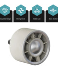 Portable Usb Car Vent Fan With Three Speed Gears And Adjustable Clip To Blast Out Stale Air And Serve A Crisp Cabin Breeze Cool Led Lighting Universal For Cars Trucks Suvs, compact gray design, sturdy material.