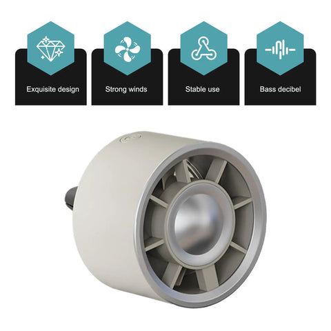 Portable Usb Car Vent Fan With Three Speed Gears And Adjustable Clip To Blast Out Stale Air And Serve A Crisp Cabin Breeze Cool Led Lighting Universal For Cars Trucks Suvs, compact gray design, sturdy material.