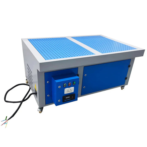 Rugged Metalworking Down Draft Table Dust Collector Vacuum featuring heavy duty multi stage filtering, 1500x1000x750mm size.