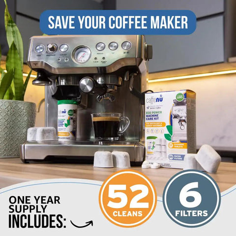 Breville Espresso Machine Cleaning Kit With 52 Two-Gram Tablets And 6 Filters No-Fuss Deep Clean To Remove Build-Up On Table