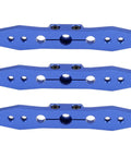Three Piece Aluminum RC Clamping 25T Servo Horns Set With Double Arm Steering Arms, blue anodized, for RC car upgrades