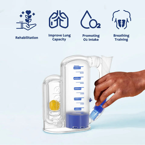 Adult Lung Exerciser And Breath Training Device With Precise Airflow Control To Boost Oxygen Intake And Deep Steady Inhalations