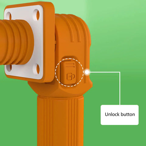 Heavy Duty 120A Battery Energy Storage Connector 25mm Wire Crimp Terminal with unlock button detail on right angle plug.