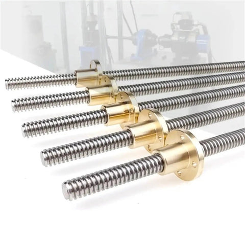 Heavy Duty Lead Screw Set for 3D Printers and CNC Machines, stainless steel rods with brass nuts, T12 style, multiple lengths