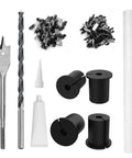 Heavy Duty One Inch Wall Grommet Cable Pass Through Kit For Starlink Routers And Ethernet Adapters includes tools and grommets.