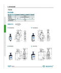 Technical drawings of Manually Operated Two Five Solenoid Pneumatic Valve Push Pull Control S25 Series Industrial Grade Hydraulic Switch Kit.