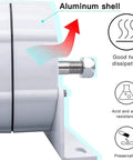 Close-up of an aluminum shell on a Low RPM Permanent Magnet Generator For Water And Wind Turbines, showing heat dissipation features.