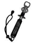 Stainless Steel Fish Lip Grip With Ergonomic Handle And Spring Loaded Mechanism tool for saltwater fishing with wrist strap.