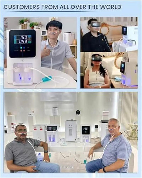 Home Use Hydrogen Generator With 99.99 Percent Pure Gas SPE PEM Technology users demonstrating device