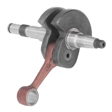Crankshaft Assembly Built From Alloy Steel With Non Paint Coating For A Smooth Surface Heavy Duty Power Transmission And Reciprocating Motion Drop In For Stihl 026 And MS260 Chainsaws Replacement For Part 1121 030 0405, angled view
