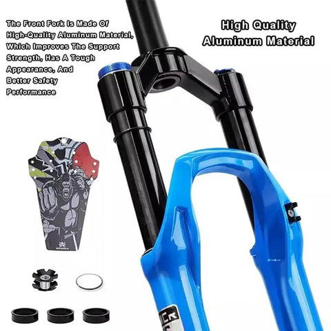Beefed Up Front Fork For Mountain Bikes With Damping And Disc Brake Compatibility, 28.6mm Steerer, black finish