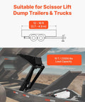 Heavy Duty Hydraulic Dump Lift Kit for Trailers and Trucks, 22,000 Lb Capacity, scissor hoist system on dump truck bed.