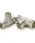 Close-up of 100 Piece Set M22 Metric Male Thread Equal Tee Pipe Fitting for Plumbing and Pneumatics, DIY Friendly, Heavy Duty