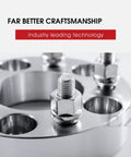 Close-up of 5x135 To 5x4.75 Wheel Adapters 1.5 Inch Thick Forged 6061 T6 Billet with CNC Machined Precision showing bolts