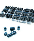 120 Piece Black Nylon ABS Round Spacers Kit No Threads, Plastic Spacer Set For M3 Screws, Assorted Sizes And Lengths From 3mm To 25mm, ID 3.2mm