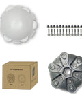 Small Wind Turbine Wheel Hub And Cap Kit For 17mm Shaft Durable Metal Hub 3 5 Or 6 Blade Configs Includes Screws And Nuts