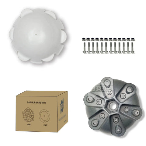 Small Wind Turbine Wheel Hub And Cap Kit For 17mm Shaft Durable Metal Hub 3 5 Or 6 Blade Configs Includes Screws And Nuts