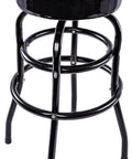 Heavy Duty Bar Stool 28.5 Inch High With 360 Degree Swivel And 14 Inch Wide Vinyl Padded Logo Seat For Garage And Workshop