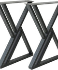 Two Pack Beefy Heavy Duty Metal Desk Legs 28 Inch High 20 Inch Wide Matte Black Wrought Iron Tubes For Modern Industrial Kitchen Office Computer Desk Table Built To Last