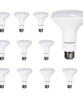 TruWave Natural BR30 LED Light Bulb 65W Equivalent Soft White 2700K Dimmable Frosted 650 Lumens 12-Pack front view.
