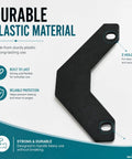 Slick Triangular Binder Sheet Lifters For Three Ring Binders Smooth Page Turners And Document Guards In Sharp Black Style Total Desk Game Changer With A Knockout Forty Pack Bundle Crafted For Standard Eleven By Eight Point Five Inch Paper showing durable black plastic with two holes for secure insertion.