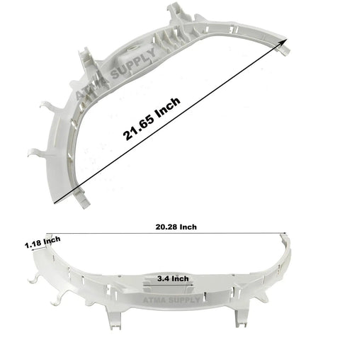 Complete Dryer Repair Kit for Front Load Dryers with top bearing dimensions shown, 21.65 x 20.28 inches