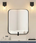 Clear Glass Lamp Shade Replacement 4 Pack, 5.5 Inch Height, 3.9 Inch Diameter, vanity mirror and wall light setup