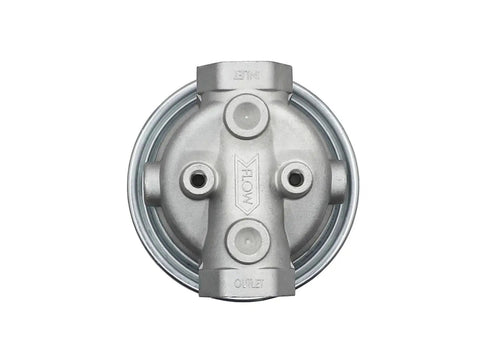 Top view of Hydraulic Filter Assembly Three Quarter Inch NPTF Port 25 Micron Filtration For Pumps Valves And Cylinders Heavy Duty Replacement Model 226007