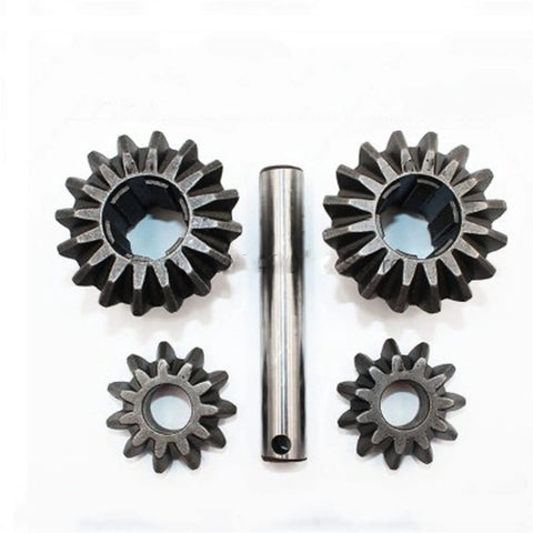 Heavy Duty Electric Tricycle Gear Box Kit with planetary differential, rear axle bevel gear, pinion gear, and shaft components.