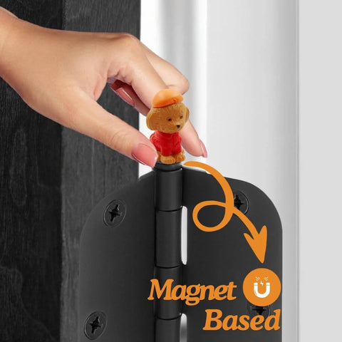 Whimsical Dog Themed Door Hinge Heads Set Of 6 Magnetic Toppers For Metal Surfaces Cute Hinge Head Decor Miniature Installed