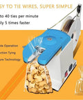 No Sweat Electric Semi Automatic Bag Closure Machine Twist Tie Bundler For Food Packaging Total Breeze Twisting Tool in use sealing snack bags.