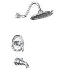 Weymouth M Core 2 Series One Handle Tub And Shower Trim Kit Slick Chrome Finish Valve Required With Pressure Balancing