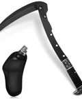 Folding Sickle Garden Tool With Wooden Handle And Sheath Portable Sharp Grass Cutter For Weeds And Lawn Care Camping Ready