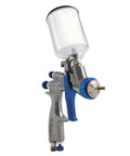 Mini HVLP FX1000 Paint Spray Gun With 1.4 Mm Nozzle Two Finger Control for Anti Fatigue Painting in Tight Spaces, ideal for cabinets.
