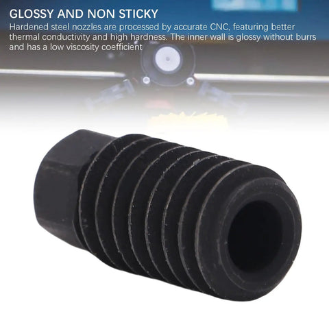 Top Tier Hardened Steel 3D Printer Nozzles 6 Pack Featuring.6Mm Bore And CNC Machined Finish With A Super Smooth Glossy Interior For Rock Solid Extrusion On PLA ABS PETG And TPU Filament Builds All Day Long