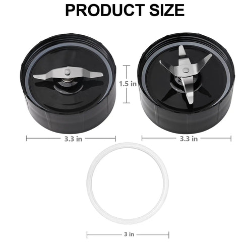 Premium Replacement Parts Set For 250W MB1001 Series Blender, Cross Blade, Mono Wing Blade, and Sealing Washer