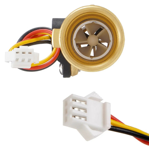 2GWH-24 Water Flow Sensor Compatible With GSWH-2 Tankless Water Heater Easy Swap To Boost Flow Prolong Heater Life Prevent Costly Failures Smooth Monitoring For Your Home Hot Water System brass sensor with wire connector