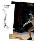 Pro Grade Fencing Mask Connector Cable Clear Cord For Foil And Sabre Training Gear shown with fencer in action