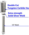 Durable Boss Grade Carbide Burr Set SB-5 For Die Grinder Bits With Half Inch Head Diameter And One Inch Cutter Length