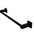 Montero Collection 30 Inch Contemporary Towel Bar in Matte Black, Solid Brass Construction With Concealed Screws, side view