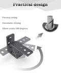 Beefy All Metal Gravity Door Hinge With Adjustable Opening Angle And Automatic Closing Two Way Swing Pivot For Coffee Doors Wooden Doors And Folding Doors Black 1 Pack Heavy Duty Door Hardware, highlighting practical design features.