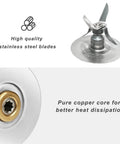 Blender Replacement Parts Ice Blade With Jar Base Cap And Two Rubber O Ring Seals Gasket Accessory Refresh Kit detail of stainless blades.