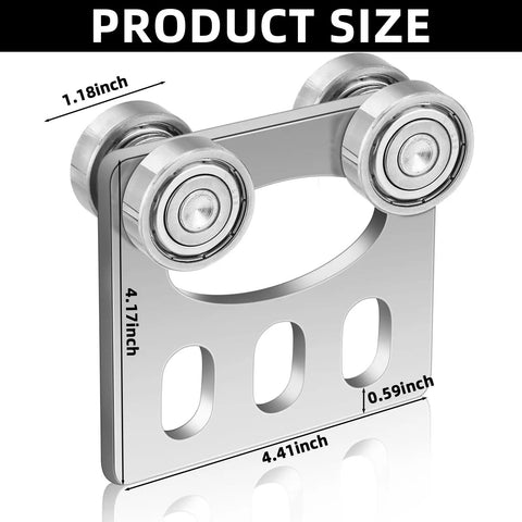 Beefy Four Wheel Trolley Assembly Rollers For Electric Hoist Installation, dimensions and structure details