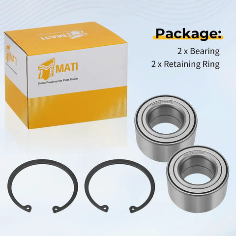Top Shelf Heavy Duty Rear Wheel Bearing Seal Kit For Polaris Ranger Sportsman Ace Rzr Models 3514917 3515087 7710440 with two steel bearings and retaining rings.